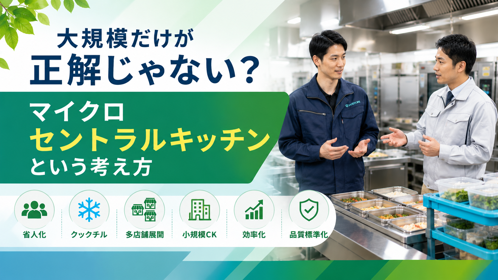 大規模だけが正解じゃない？マイクロセントラルキッチンという考え方